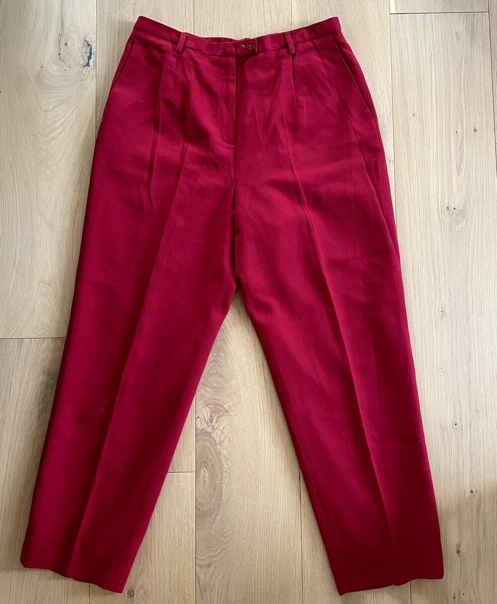 Vintage Pendleton Red Wool Slacks Pants - Women's 16P
